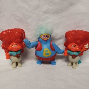 Lot of 3 2020 TROLLS WORLD TOUR TOYS McDonalds Happy Meal Toy